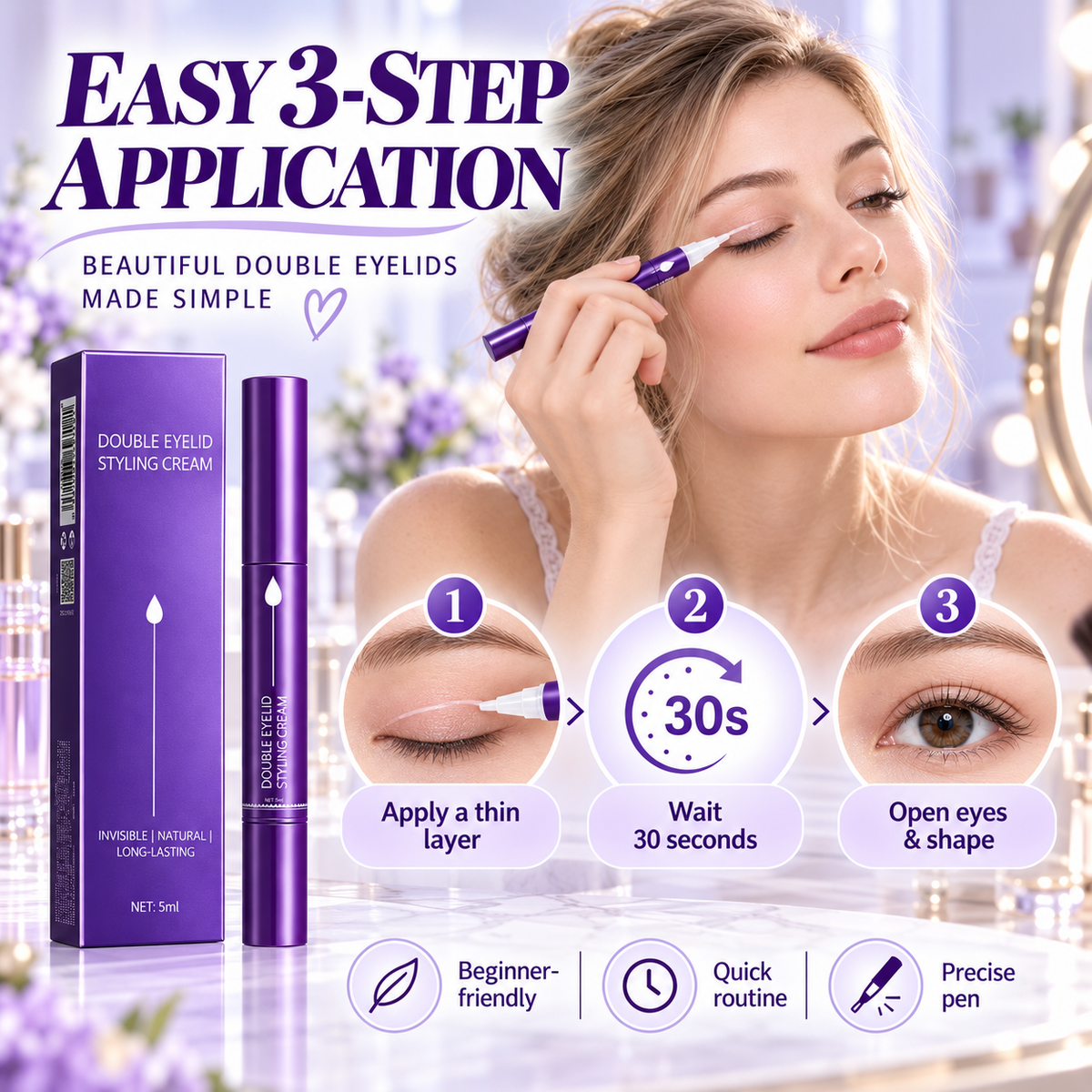 🚨 BUY 1 GET 1 FREE! Invisible Double Eyelid Pen – Lift & Define in Seconds ✨