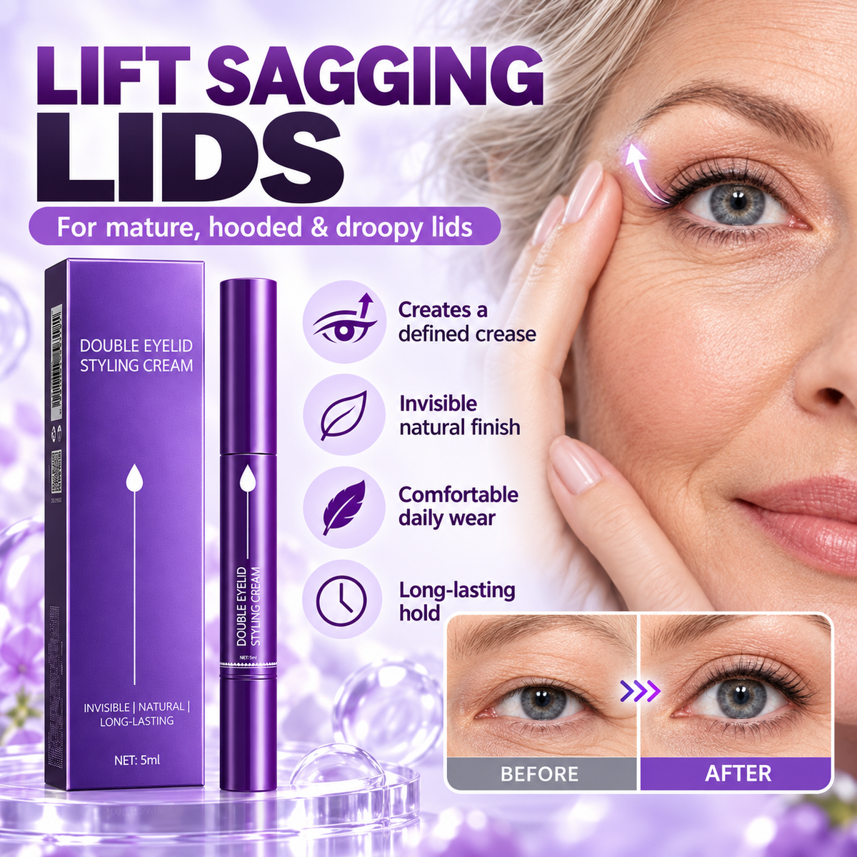 🚨 BUY 1 GET 1 FREE! Invisible Double Eyelid Pen – Lift & Define in Seconds ✨
