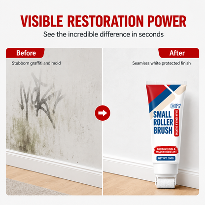 🧱🖌️✨Waterproof Wall Repair Paste with Integrated Small Roller Brush