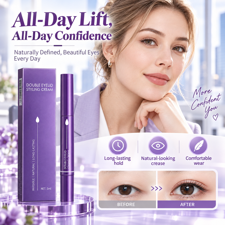 Original Viridifex long-wear eyelid cream pen promotion and model